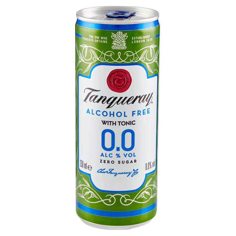 Tanqueray 0.0% Gin & Tonic 250ml Can RTD